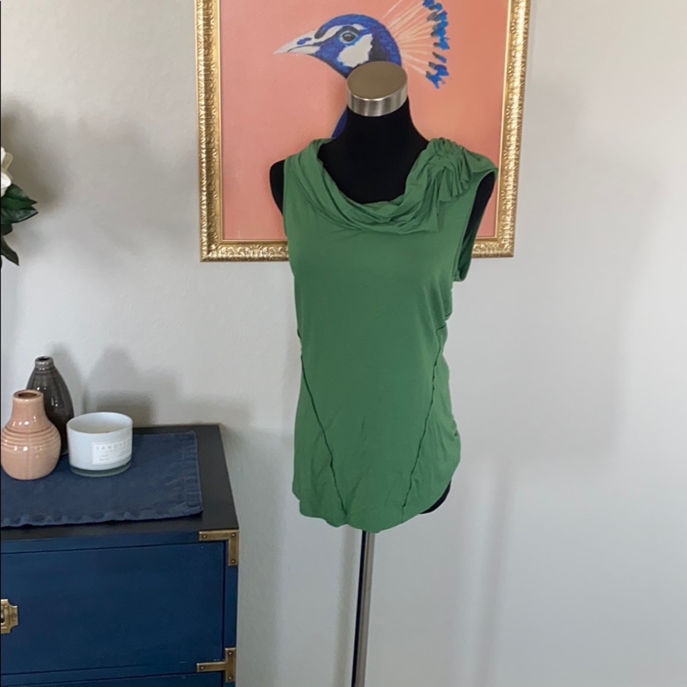 NWOT Anthropologie Green Top